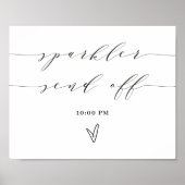 スパークラー送信サインオフ結婚式レセプションディスプレイ ポスター (正面)
