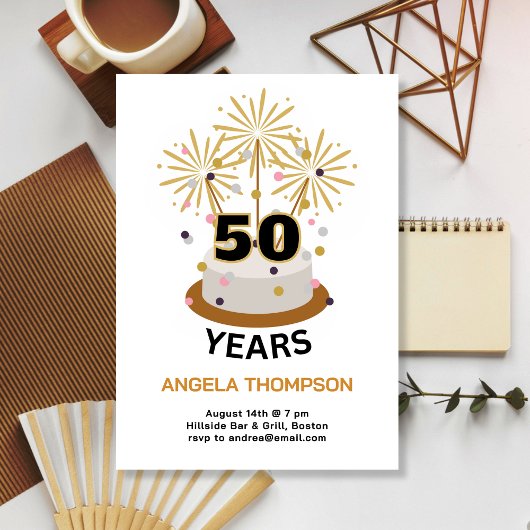 スパークラー・イヤーズ 誕生日招待状 招待状