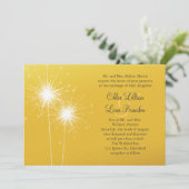 スパークラー ゴールド ウェディング 招待状 (スタンド正面)