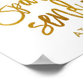 スパークラー センドオフ サイン | 偽のゴールド フォイル | ブラシ (角)