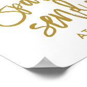 スパークラー・センドオフ・サイン - 編集可能な色 - カリグラフィー ポスター (角)