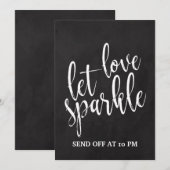 スパークラー センド オフ  お手頃なブラックボードサイン 招待状 (正面/裏面)