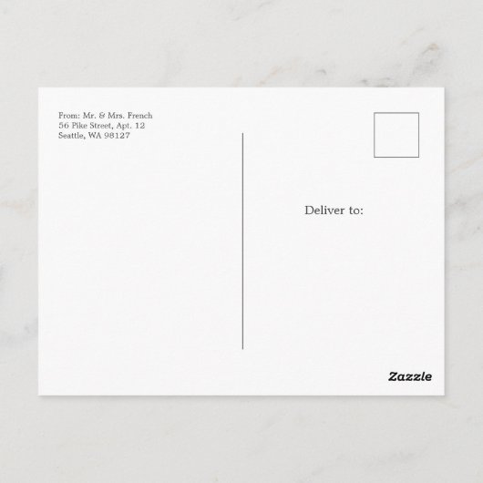 スパークラー 結婚式のお礼 ポストカード (裏面)