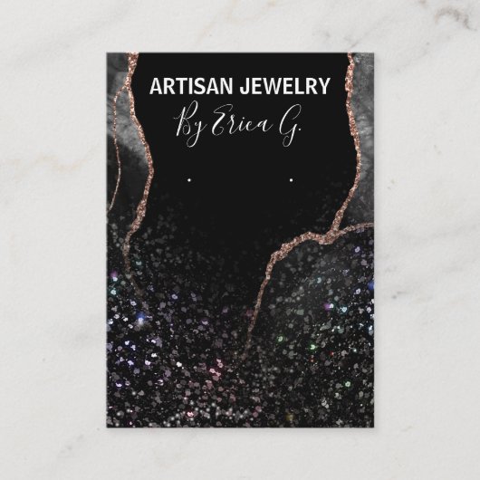 スパークリアジェートブラックカードとバラ金ゴールドイヤリングカード 名刺 (正面)