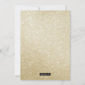 スパークリイングリーン&金ゴールドグリッターホリデーフォトカード シーズンカード (裏面)