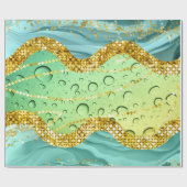 スパークリエメラルドグリーン |光エレガント勾配 ラッピングペーパー (フラット)