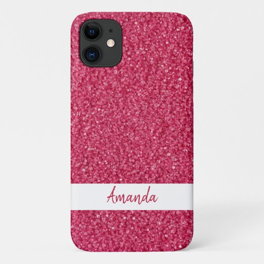 スパークリカスタムー文字ピガーリーンクグリッター Case-Mate iPhoneケース (裏面)