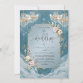 スパークリシャンデリアフローララフ結婚ィッシュ 招待状 (正面)