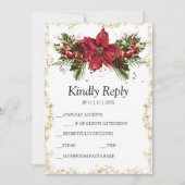 スパークリスクリスマスウェディングRSVP 招待状 (正面)