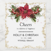 スパークリスクリスマスワインボトルラベル ワインラベル (シングルラベル)