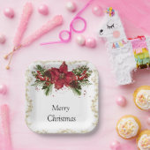 スパークリスクリスマス紙プレート ペーパープレート (パーティー)