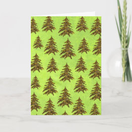 スパークリスマスツリーオン抽象芸術紙 シーズンカード