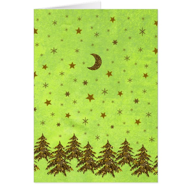 スパークリスマスツリー、星オン抽象芸術紙 (正面)