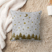 スパークリスマスツリー、星オン抽象芸術紙 クッション (ブランケット)