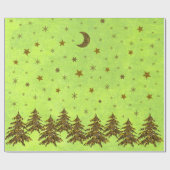 スパークリスマスツリー、星オン抽象芸術紙 ラッピングペーパー (フラット)