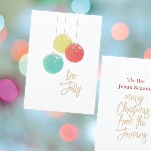 スパークリスマスボールフラットカード