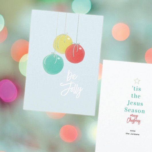 スパークリスマスボールフラットカード