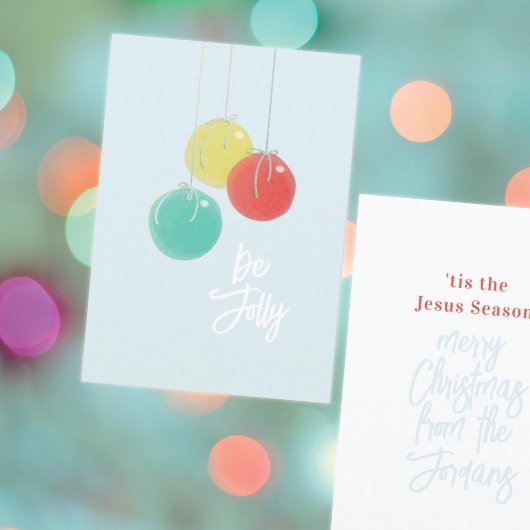 スパークリスマスボールフラットカード