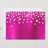 スパークリダイヤモンドホットピンクフォイルメイド・オブ・オーナー(花嫁付き添い人) 招待状 (裏面)