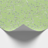 スパークリトワイライトミントグリーンローレルシルバーダイヤモンド ラッピングペーパー (角)