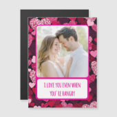 スパークリピンクハートあなたはハングリー磁気カード (正面/裏面)