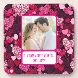 スパークリピンクハート共有マイフリース コースター