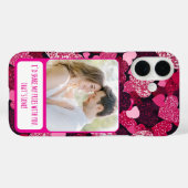 スパークリピンクハート共有マイフリース Case-Mate iPhoneケース (裏面 (横))