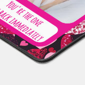 スパークリピンクハートI文字すぐに戻る デスクマット (コーナー)