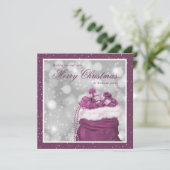 スパークリピンクメリークリスマスホリデーカード シーズンカード (スタンド正面)