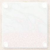 スパークリピンクローズボヘミアンマーブル金ゴールド ガラスコースター (裏面)