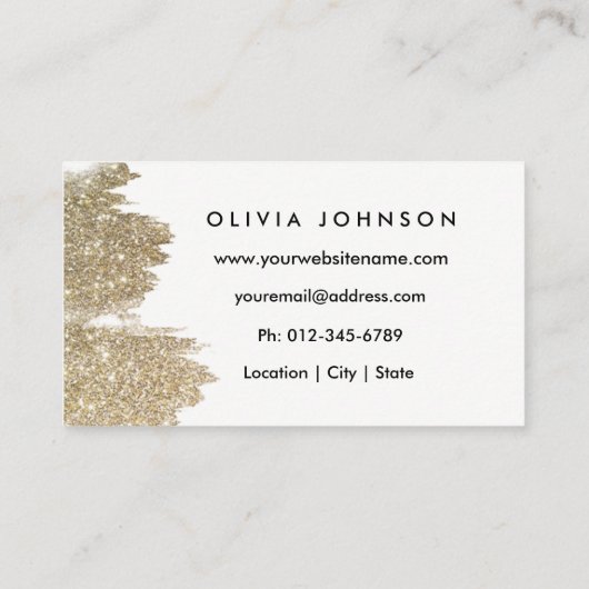 スパークリフェイクーグリッターメイクアップアーティストの名刺 名刺 (裏面)