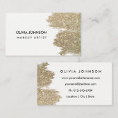 スパークリフェイクーグリッターメイクアップアーティストの名刺 名刺 (正面/裏面)