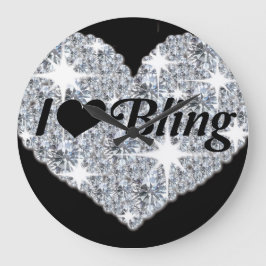 スパークリフェイクー・ダイヤモンド・ハート「愛きらきら光る人」時計 ラージ壁時計