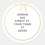 スパークリボン封筒用シール ラウンドシール (正面)