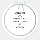 スパークリボン封筒用シール ラウンドシール (正面)