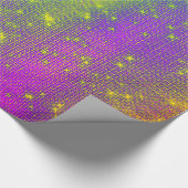 スパークリマイアミブライトセクインバンブーパープルピンク ラッピングペーパー (角)