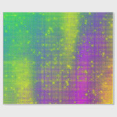 スパークリマイアミブライトセクインバンブーパープルピンク ラッピングペーパー (フラット)