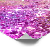 スパークリマーメイドグリッターフォイル40th誕生日へようこそ ポスター (角)