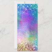 スパークリマーメイドグリッターフォイル50誕生日 招待状 (裏面)