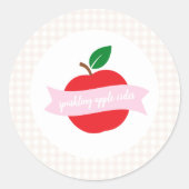 スパークリングアップルサイダー女子の誕生日 ラウンドシール (正面)