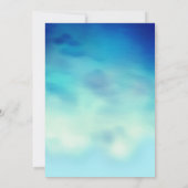 スパークリングエッフェルタワー 21歳の誕生日 ターコイズ 招待状 (裏面)