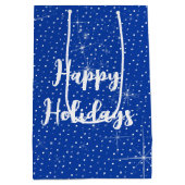 スパークリンググリーンレイブン クリスマスツリー ミディアムペーパーバッグ (裏面)