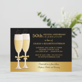 スパークリングシャンパン 50周年結婚記念日パーティー 招待状 (スタンド正面)