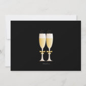 スパークリングシャンパン 50周年結婚記念日パーティー 招待状 (裏面)