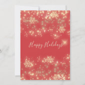 スパークリングスノーフレークカクテル ホリデーパーティー 招待状 (裏面)