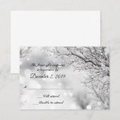 スパークリングスノー&アイスの冬の出欠返信カード 出欠カード (正面/裏面)