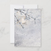 スパークリングスノー ウィンターウェディング RSVP カード (裏面)