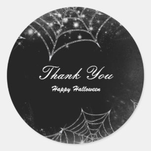 スパークリングスパイダーウェブハロウィンパーティーファバー ラウンドシール