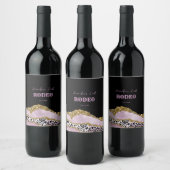 スパークリングディスコカウガールバチェロレッテ、ゴールドグリッター ワインラベル (ボトル)