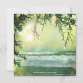 スパークリングビーチの投稿または結婚後の招待状 招待状 (裏面)